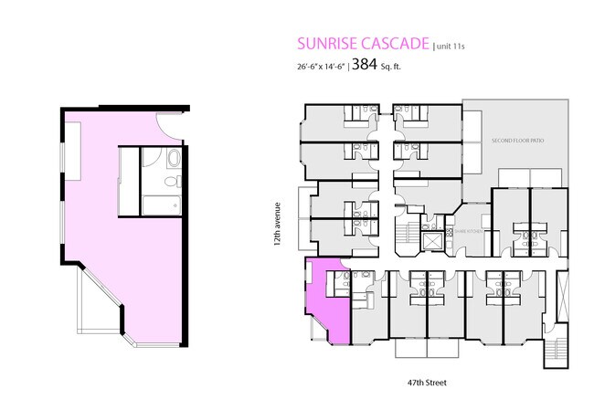 3rd Floor Studio 307 floor plan